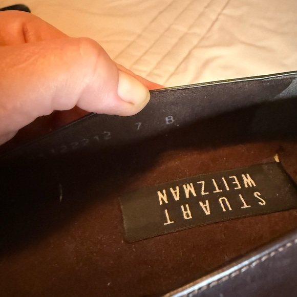 Stuart Weitzman dark brown and gold heels - Picture 9 of 11